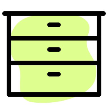 Mutfak aletlerini saklamak için geniş bir dolap.