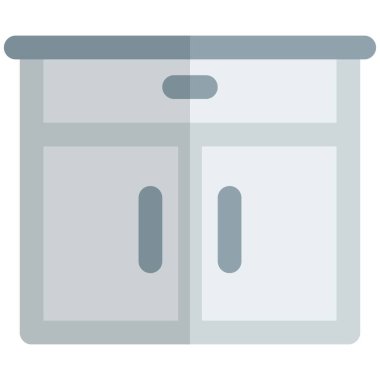 Mutfak için büyük bir çekmece ve dolap.