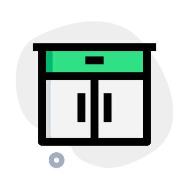 Mutfak için büyük bir çekmece ve dolap.