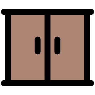 Çift kapılı dolap ya da dolap.