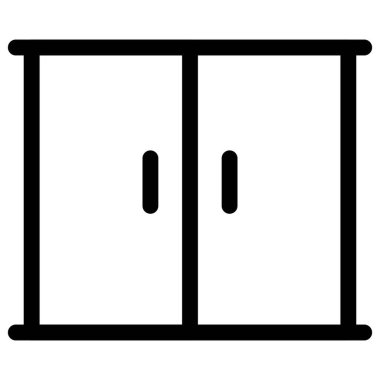 Çift kapılı dolap ya da dolap.