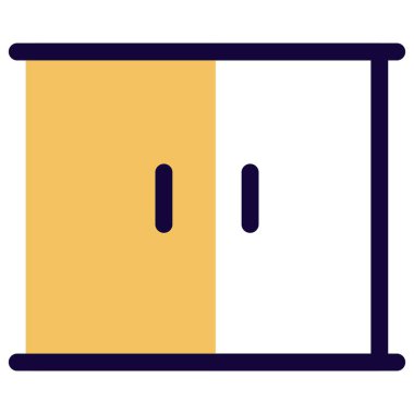 Çift kapılı dolap ya da dolap.