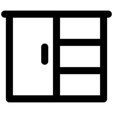 Depo için kullanılan tahta monte dolabı..