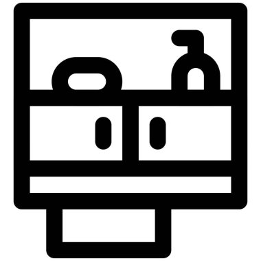 Banyo dolabında hijyen ürünleri depolanırdı..