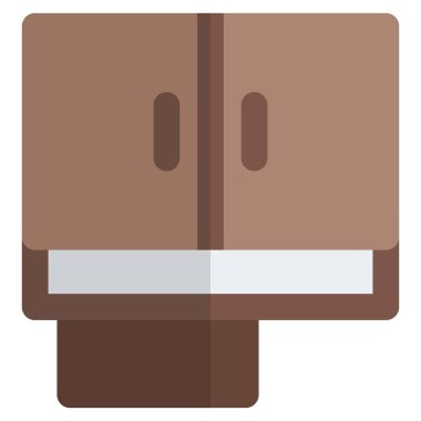 Gerekli şeyleri saklamak için ahşap dolap..