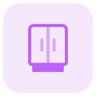 Bozulabilir şeyleri saklamak için çift kapılı buzdolabı.