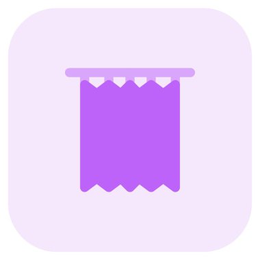 Duş alanı için rahat uzun perdeler