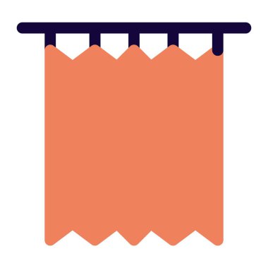 Duş alanı için rahat uzun perdeler