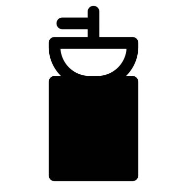 Tezgahtaki lavabo bir dolaba kurulmuş.