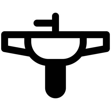 Küçük alanlar için köşe yıkama havzası.