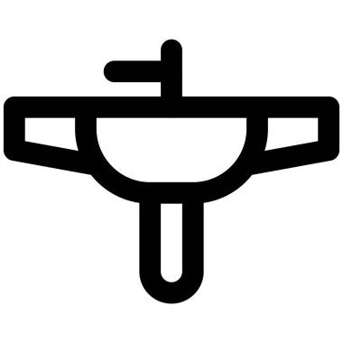 Küçük alanlar için köşe yıkama havzası.