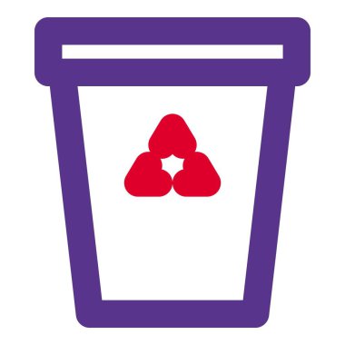 Atıkların atılması için plastik çöp kutusu