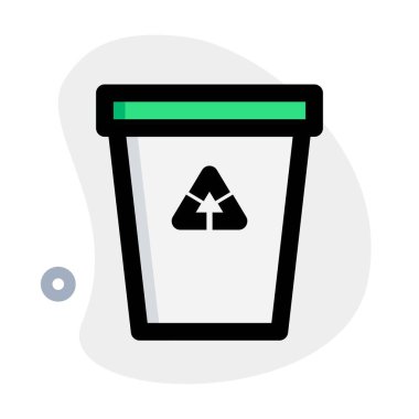 Atıkların atılması için plastik çöp kutusu
