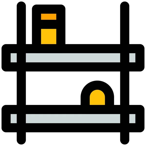 Pequeno Rack Para Manter Utilitários Cozinha — Vetor de Stock
