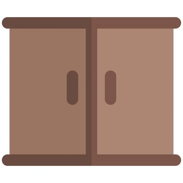 Stylish Double Door Cabinet Cupboard — Stock Vector