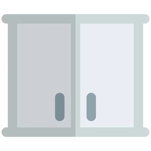Prostorná Skříňka Pro Ukládání Kuchyňského Nádobí — Stockový vektor