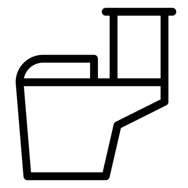 Керамічне Сидіння Туалеті Прикріпленим Змивом — стоковий вектор