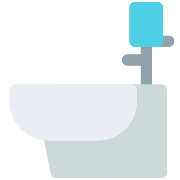Низьке Кріплення Туалету Краном — стоковий вектор