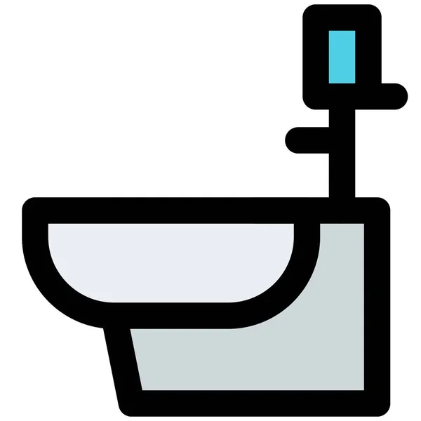 Туалетное Сиденье Краном — стоковый вектор