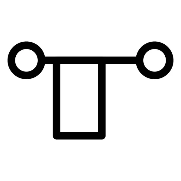 Одинарна Металева Стійка Підвісного Рушника — стоковий вектор