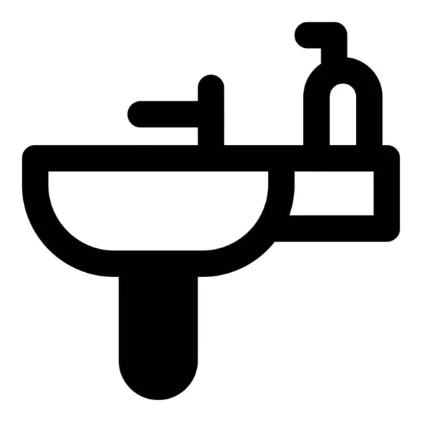 Šatní Umyvadlo Pro Menší Toalety — Stockový vektor