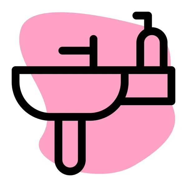 Cloakroom Basin Smaller Toilets — Stock Vector