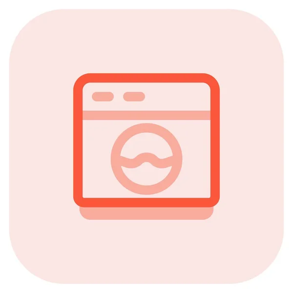 服装和织物电子洗衣机 — 图库矢量图片