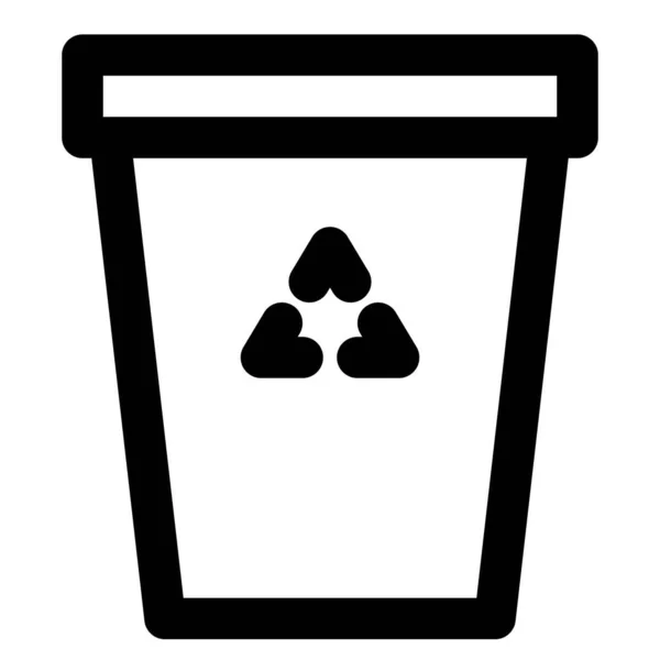 Plastic Vuilnisbak Voor Afvalverwijdering — Stockvector