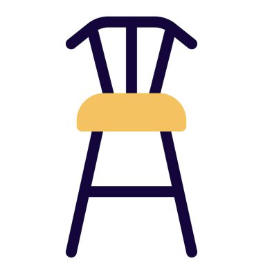 Ahşap gerdanlık donanımlı bar taburesi.