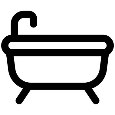 Musluk tesisli seramik küvet..