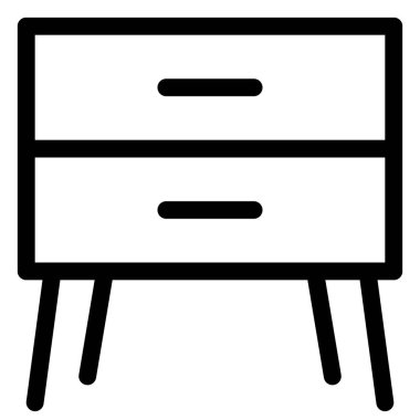 Çekmeceli masayı komodin olarak kullanmak.