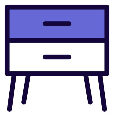 Çekmeceli masayı komodin olarak kullanmak.