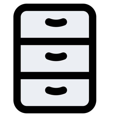 İç dekorasyon için çekmeceleri olan dolap.