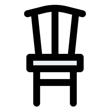 Sadece arkası dinlenen eski ahşap sandalye.