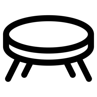 Kahve servisi için tasarlanmış küçük bir masa..