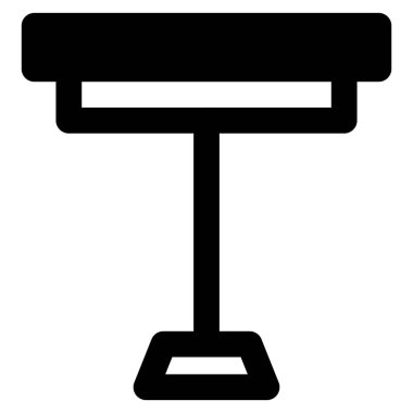 Uzatılmış standı olan kahve masası..