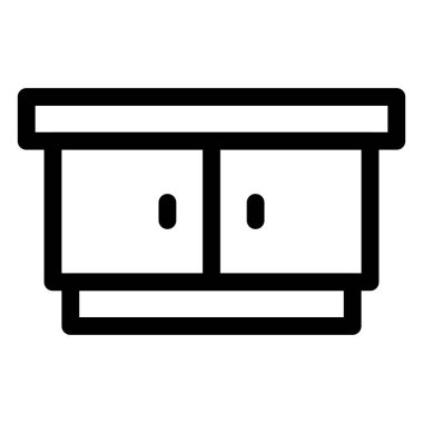 Açık büfe yemeği için ahşap konsol.