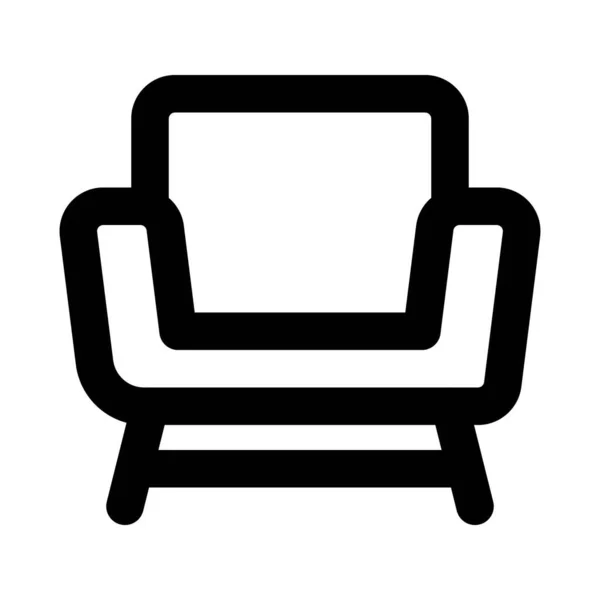 Seitlich Gepolsterter Sessel Oder Sofa — Stockvektor