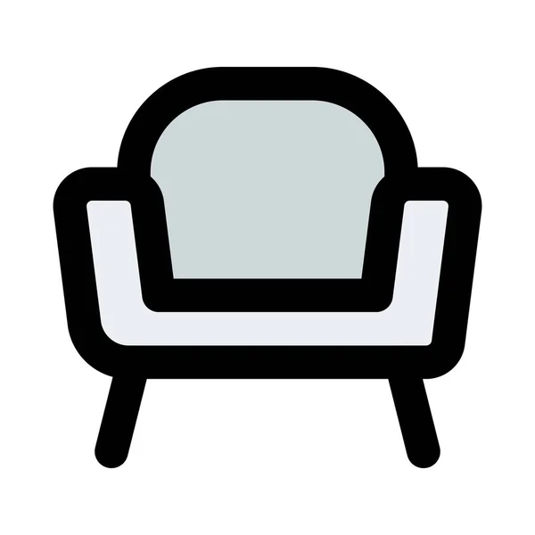 Oturma Odası Için Şık Bir Koltuk — Stok Vektör