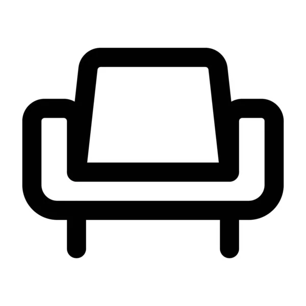 Stylischer Sessel Mit Jeder Seitenstütze — Stockvektor