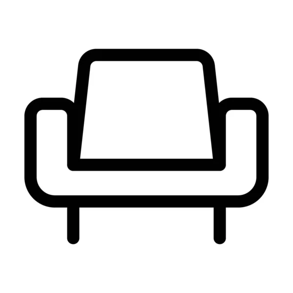 Стильное Кресло Боковой Поддержкой — стоковый вектор