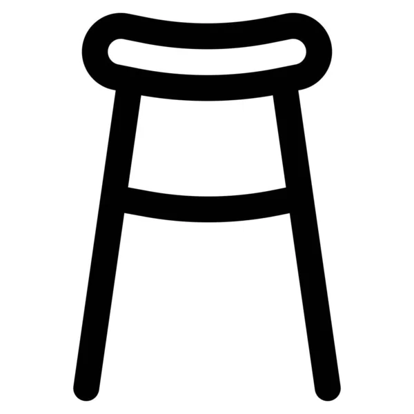 座位用舒适的酒吧凳子 — 图库矢量图片