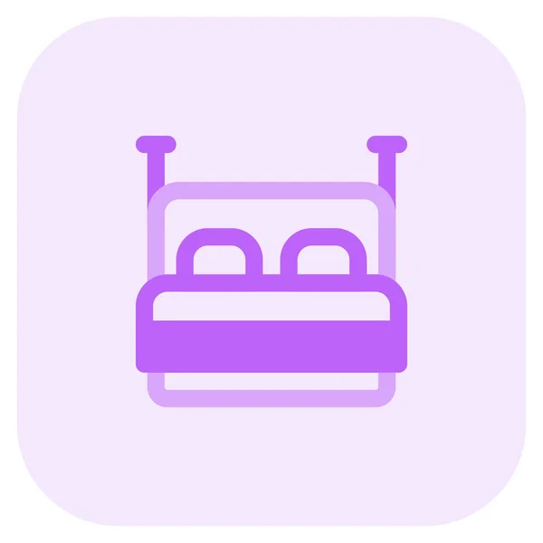リラックスのための柔らかいマットレスベッド — ストックベクタ