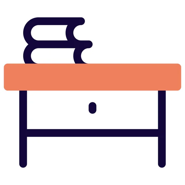 Bureau Writing Desk Drawer — Stock Vector