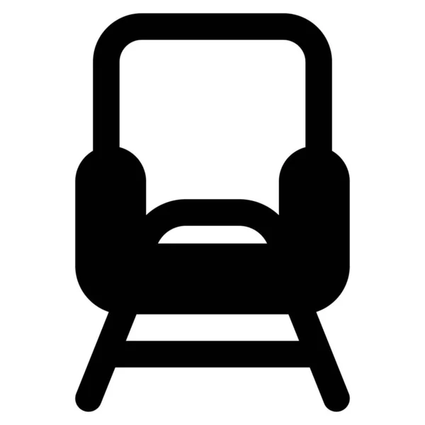 Döşeme Döşemesi Bir Buçuk Sandalye — Stok Vektör