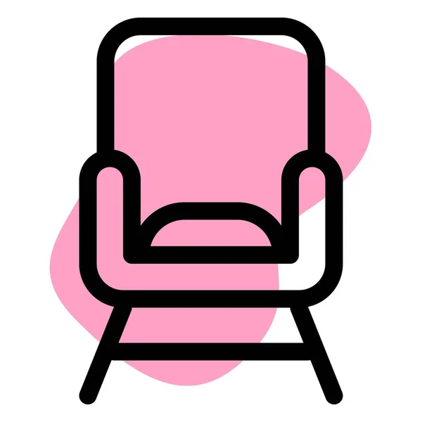 Assentos Estofados Cadeira Meia — Vetor de Stock