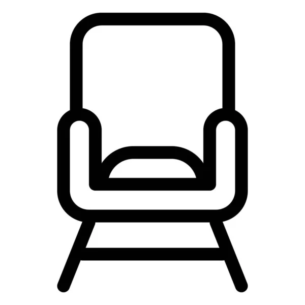 靠背的座椅 椅子和半长椅 — 图库矢量图片