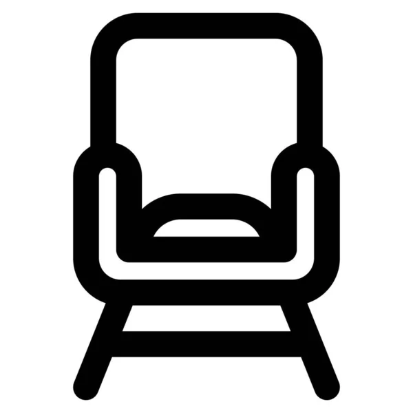 Assentos Estofados Cadeira Meia —  Vetores de Stock