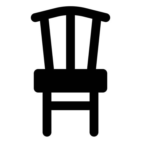 背もたれのみのヴィンテージ木製の椅子 — ストックベクタ
