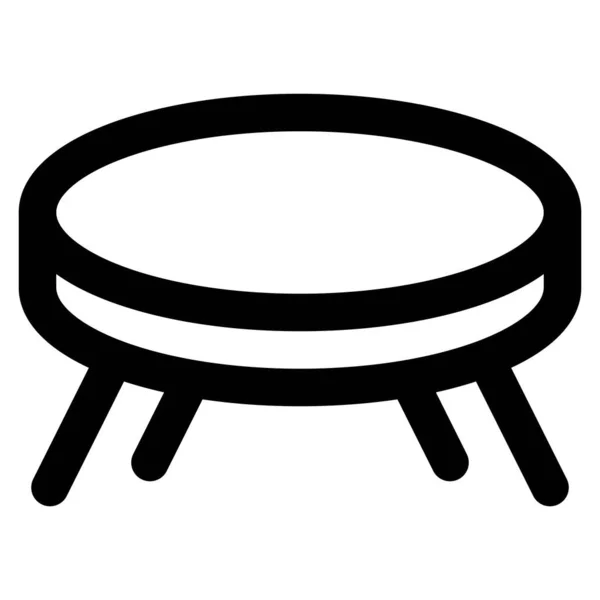 コーヒーを提供するために設計された小さなテーブル — ストックベクタ